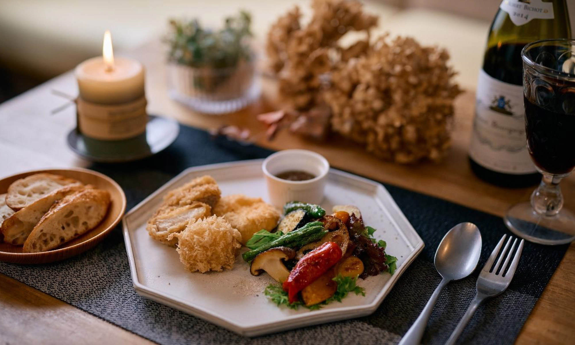 菜なくらいろどりディナーコース